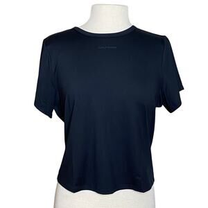 NWT Girlfriend Collective black Trish keyhole back crop tee XL